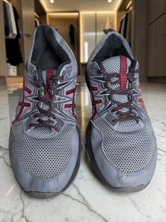 Asics Other - ASICS Gel-Venture 8 Men's Grey Red Trail Runners Size 10